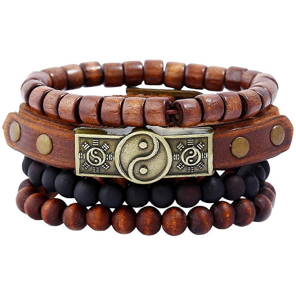 an elegant and engaging product description for your **Vintage Bracelet Set**:
✨ **Elegant Vintage Bracelet Set – 4pcs Stackable Beaded Bracelets