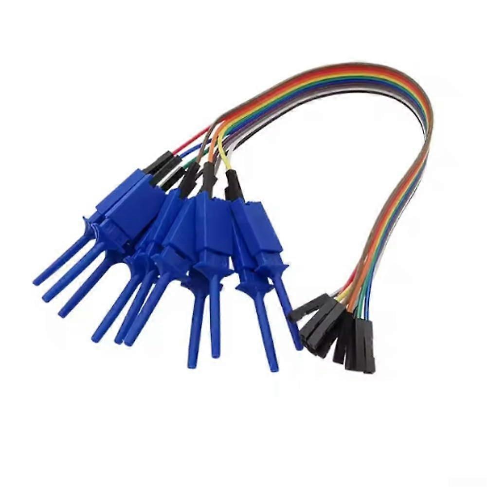 Retractable Clip Logic Analyzer Probe Kit, 20 cm Length For Stable And Secure Testing, Blue