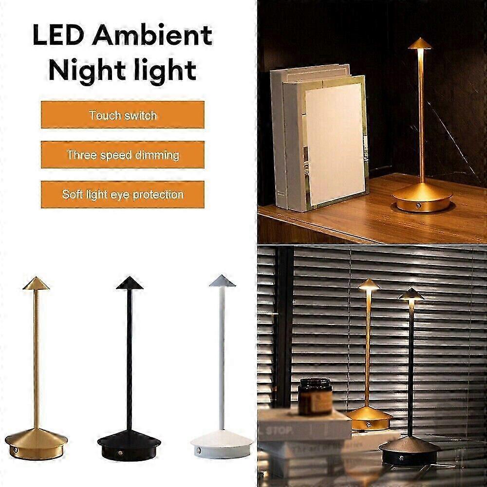 Cordless USB Rechargeable Table Desk Lamp LED Touch Dimmable Bedroom Night Light
