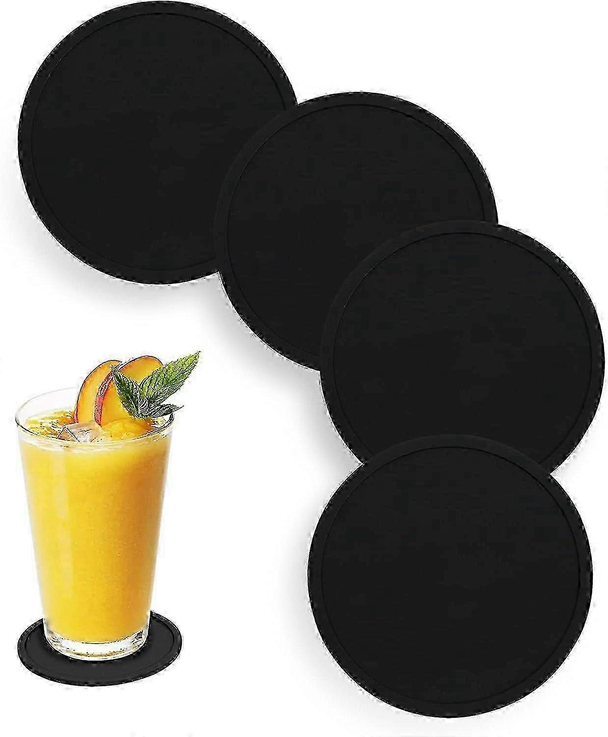 Non-Slip Reusable Drink Coasters Set for Cups and Glasses