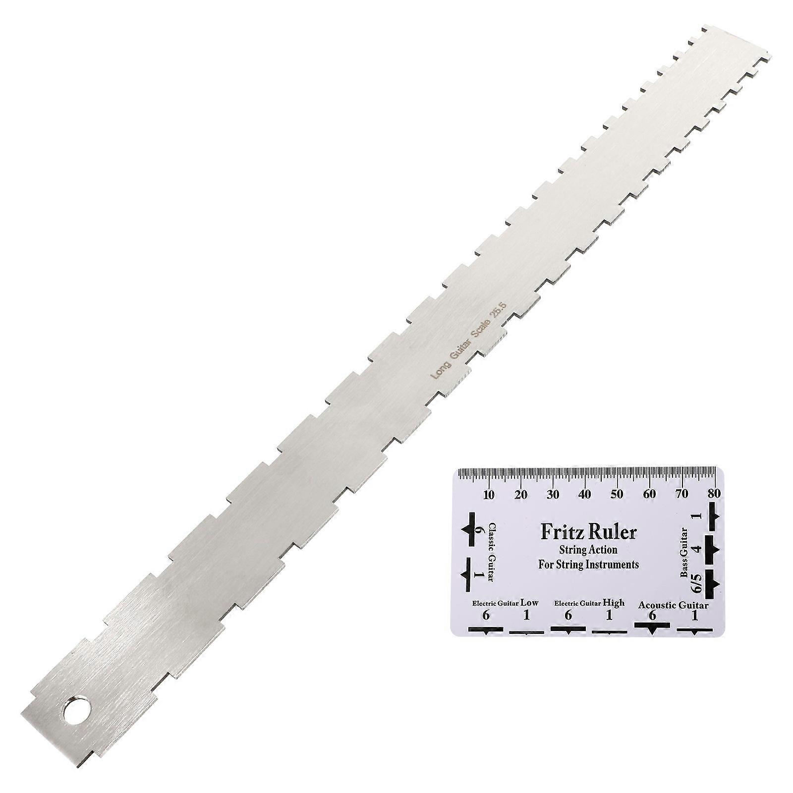 Durable Guitar Neck Ruler for String Distance Measuring 2Pcs Set Assorted