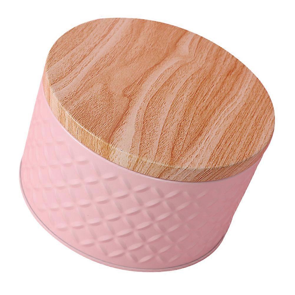 Pink Iron Bakery Box with Lid for Baking Dessert Cookie Candy Snacks Storage