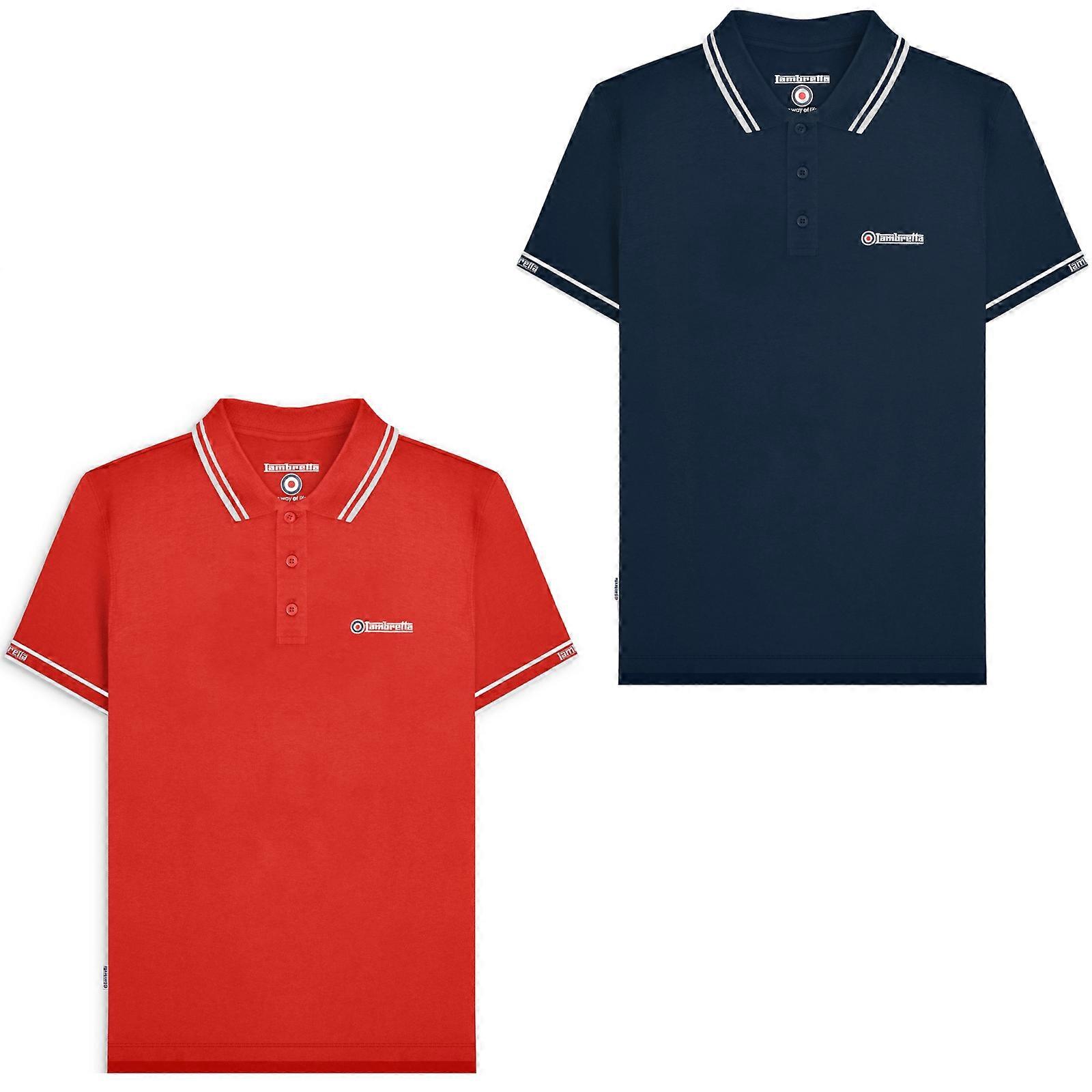 Lambretta 男士品牌袖短袖 Polo 衫
