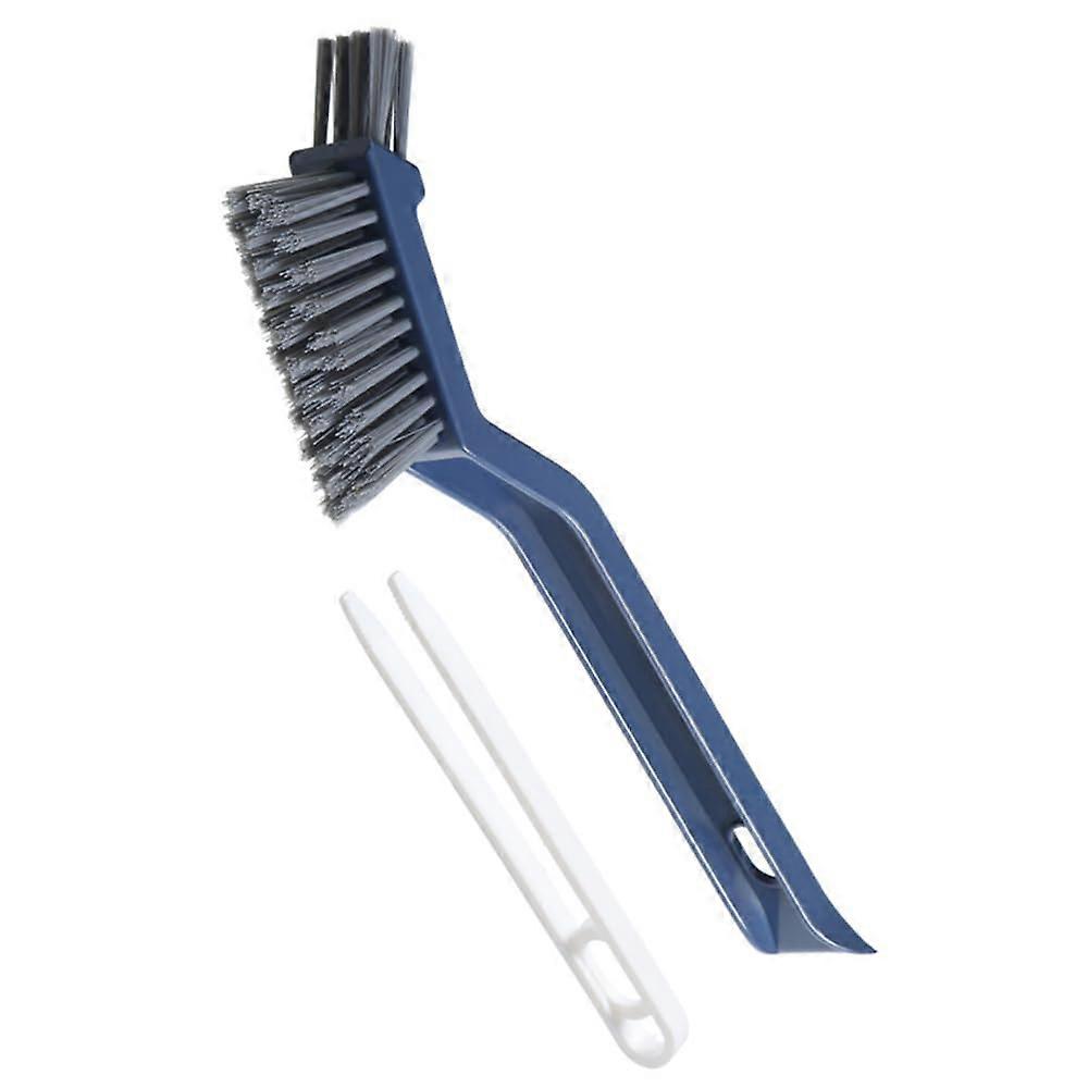 3-In-1 Cleaning Brush For Grout With Clip Non-Slip Grip For Shower Doors And Sinks Blue