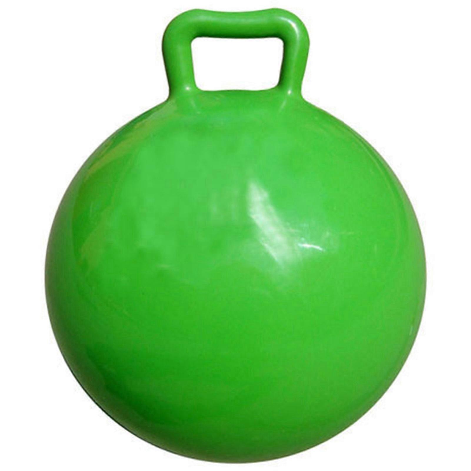 Pure Color Inflatable Bouncing Kids Jumping Hop Ball with Handle for Adults Children Exercise Toy