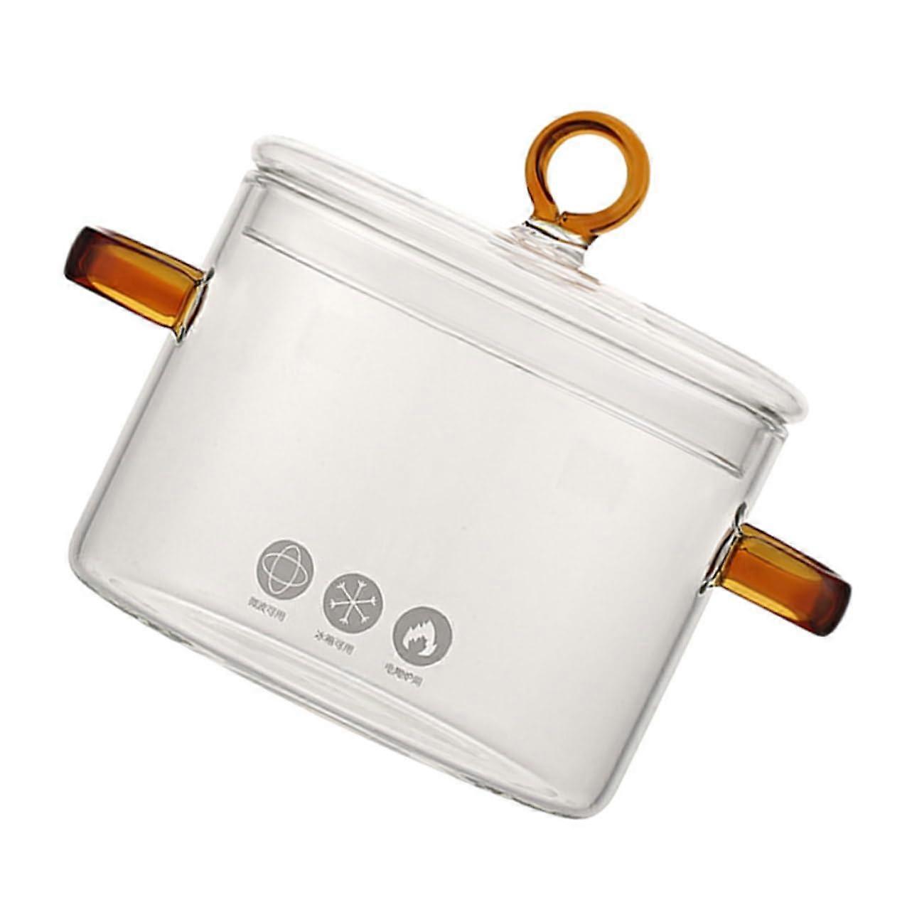 borosilicate glass cooking pot, heatresistant and easy to clean