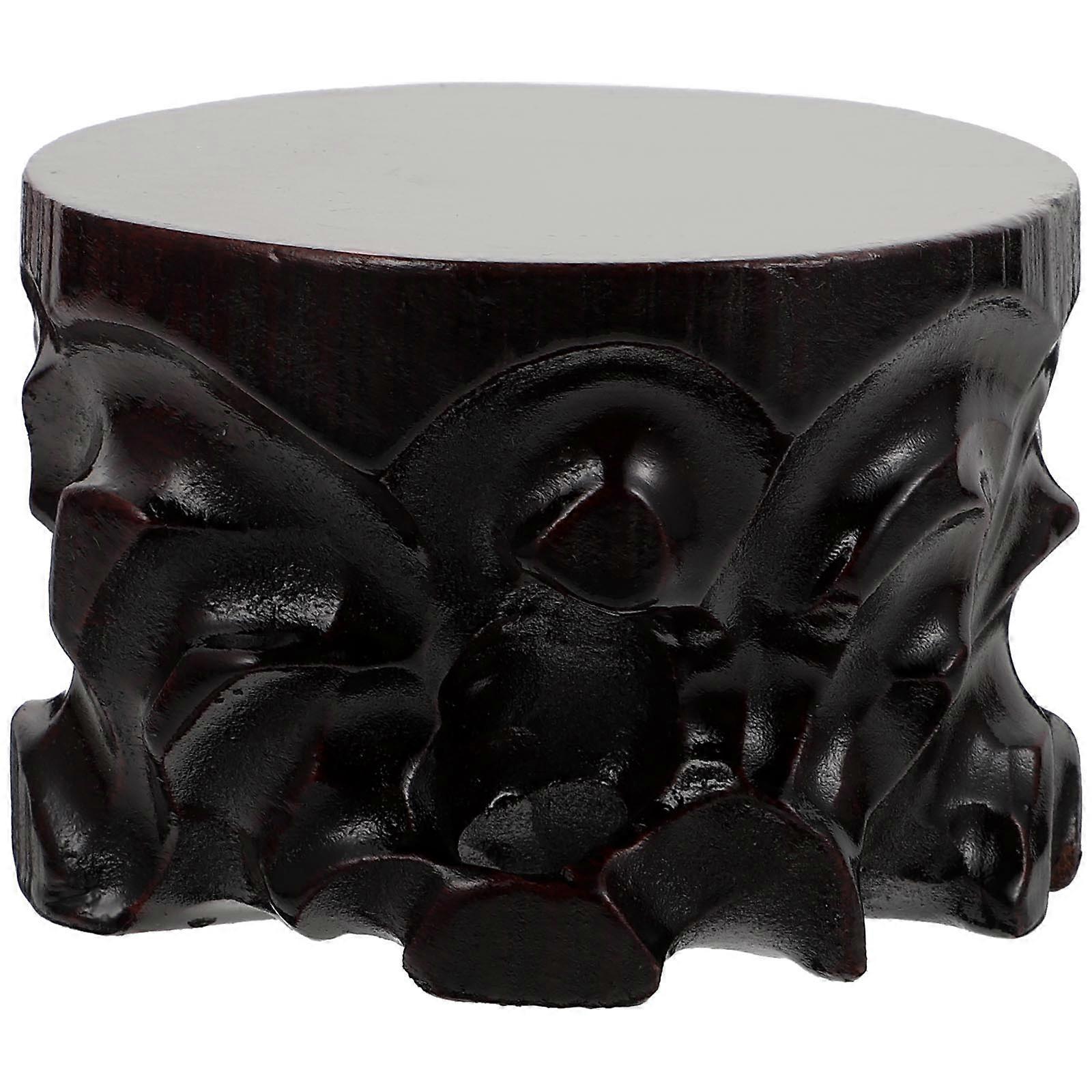 Antique Display Rack with Base for Home Office Decor Craft Display Stand 1pc Dark Red