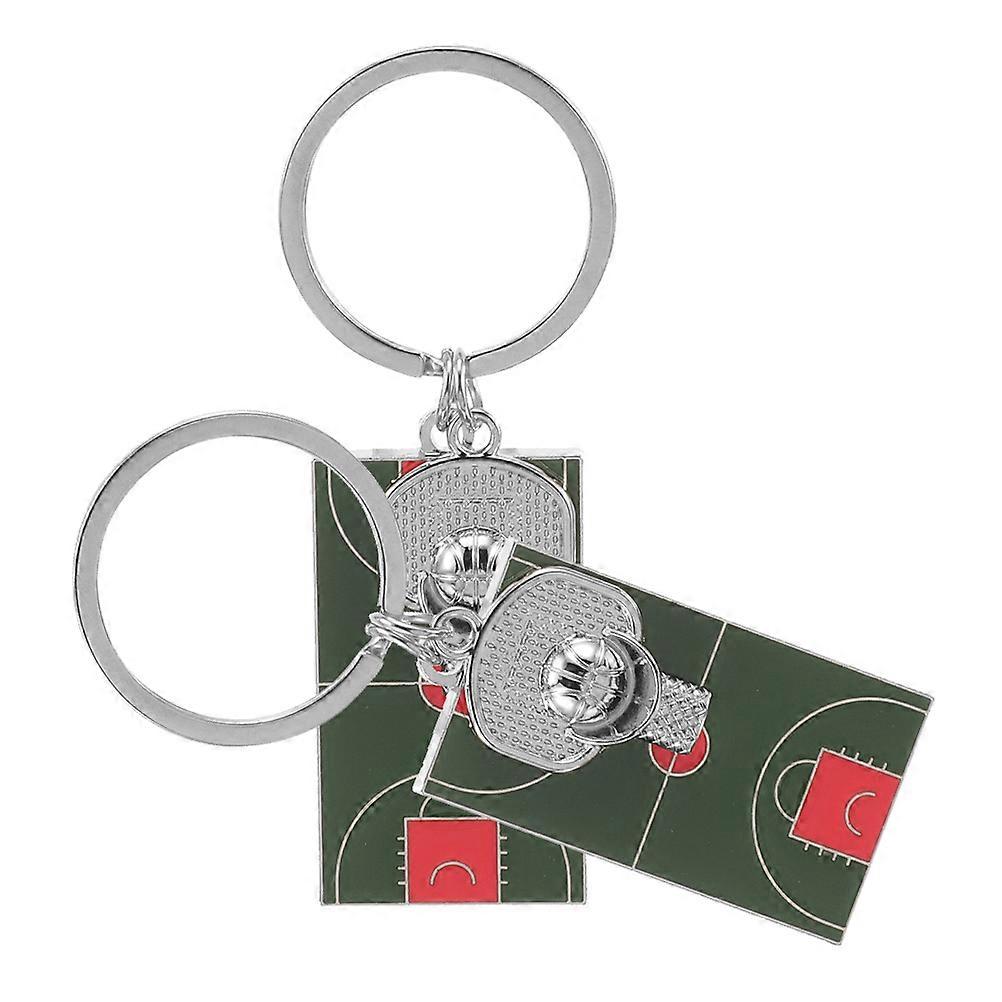 Here's a refined and engaging product description for your **2pcs Basketball Court Keychain**:
### 🏀 2 Pack Basketball Court Keychains – Mini