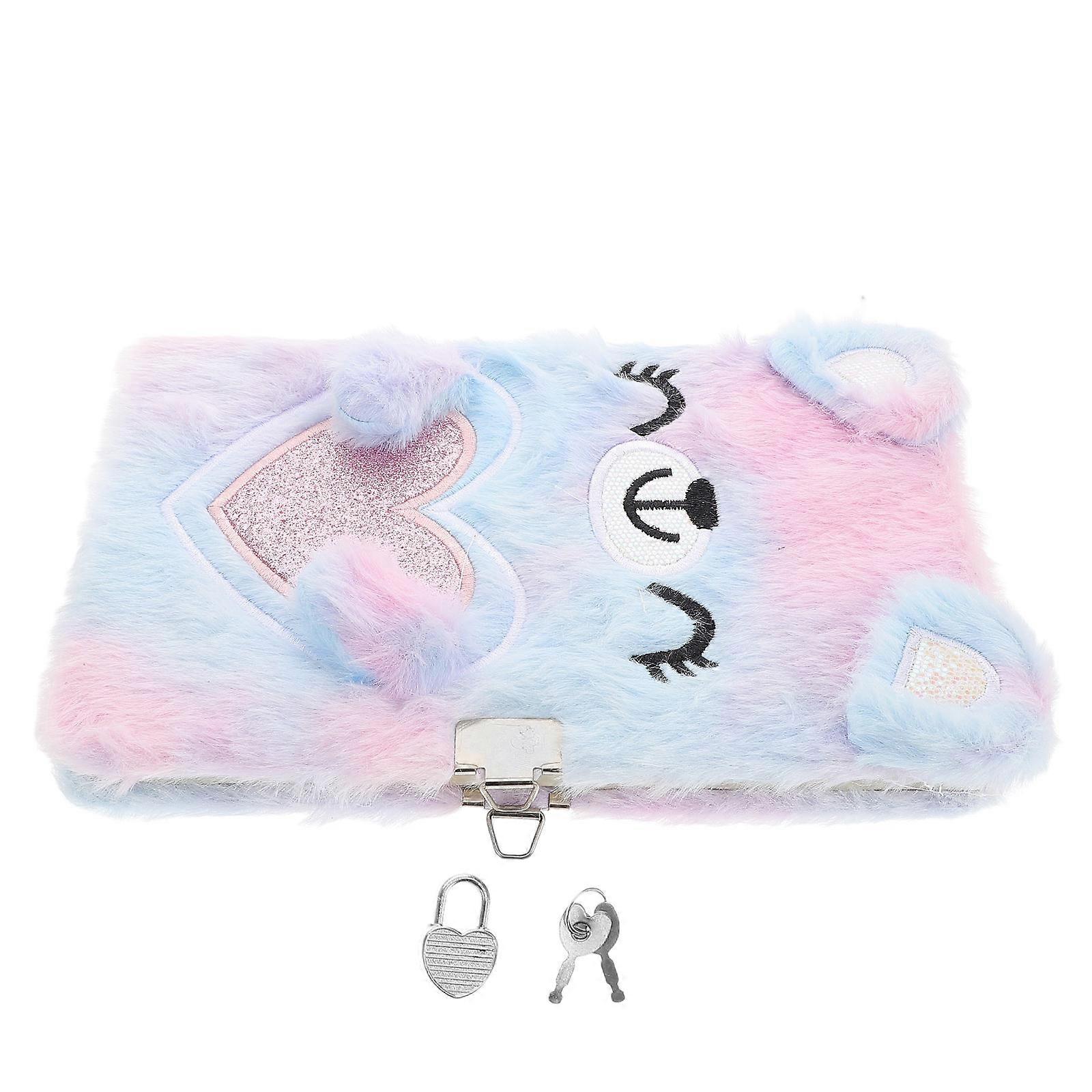 Fuzzy Diary Notebook For Girls In Violet Ideal For Classrooms And Bedrooms 1Pcs