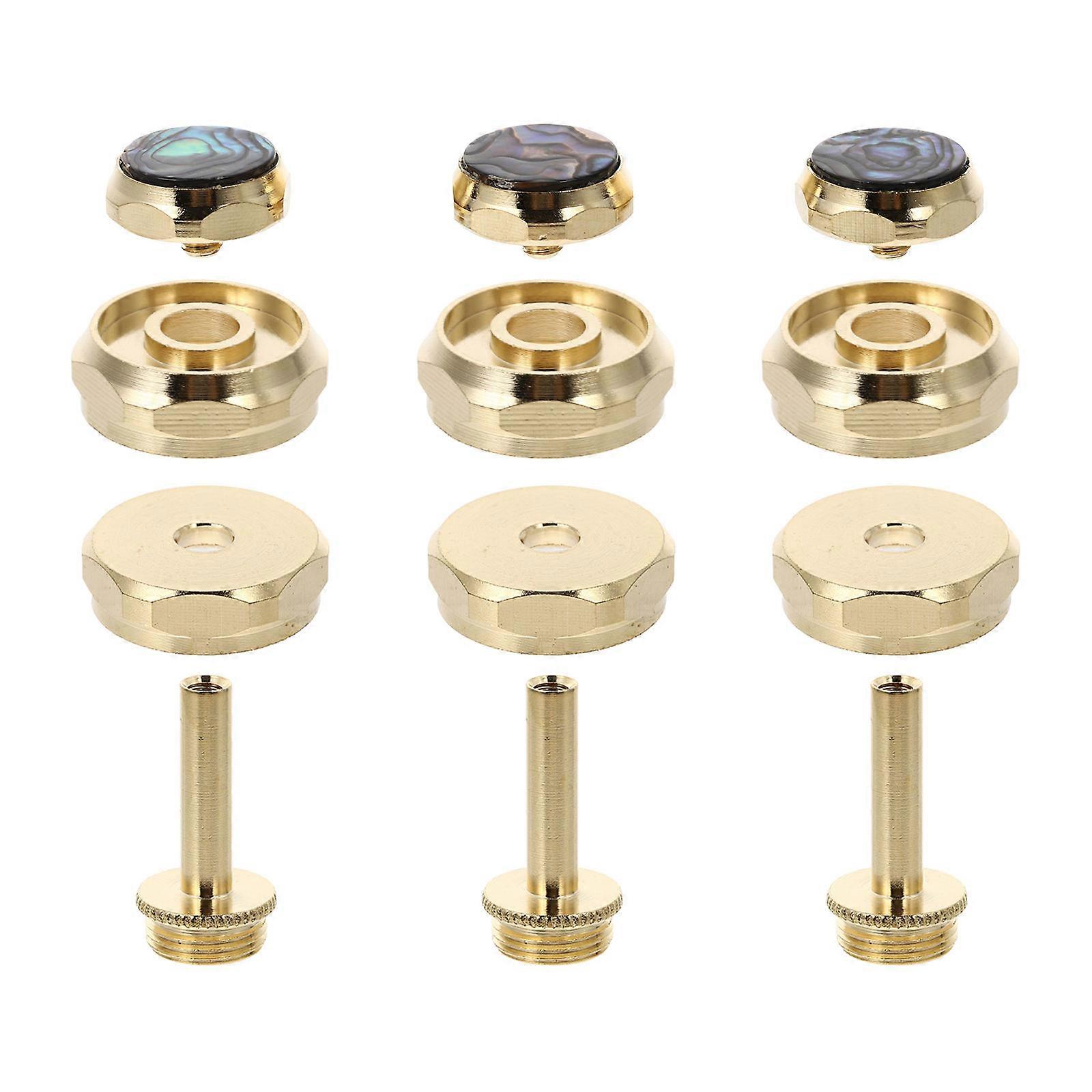 Gold Trumpet Button Buckles Valve Caps for Easy Installation Practical Brass Instrument Accessories
