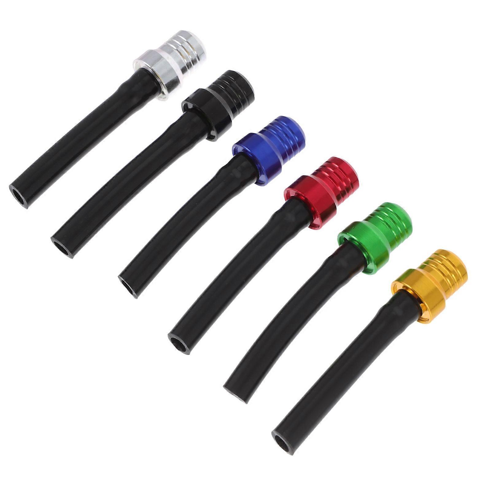 Motorcycle Gas Fuel Caps 6Pcs Vent Hose Caps For Repair Shops Assorted Color One Way Valve Function