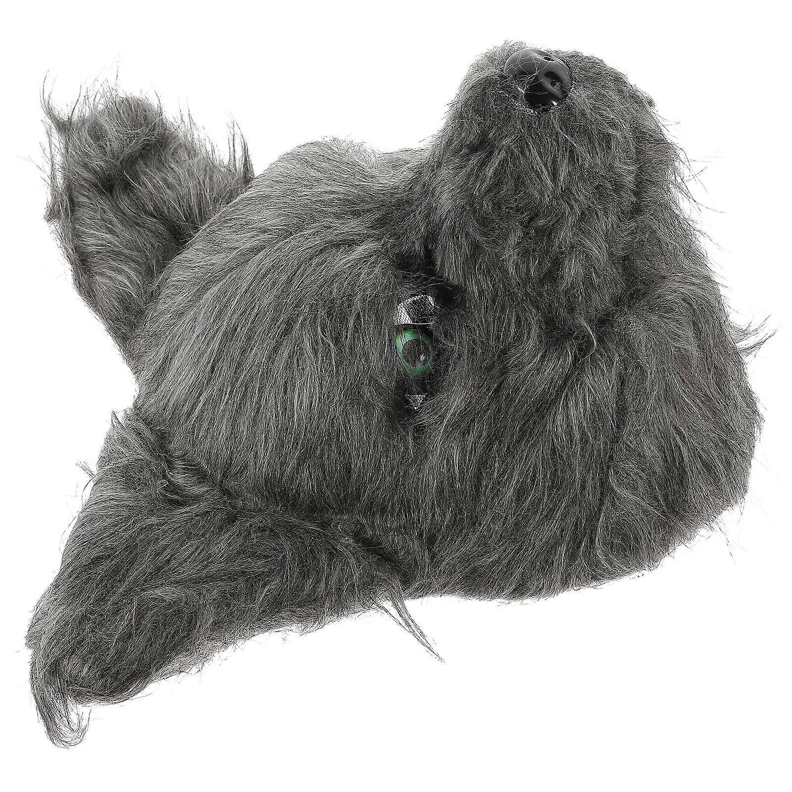 Masquerade Furry Mask Funny Role Play Costume For Adults 11.8X7.9X6.9in Grey Color 1Pack