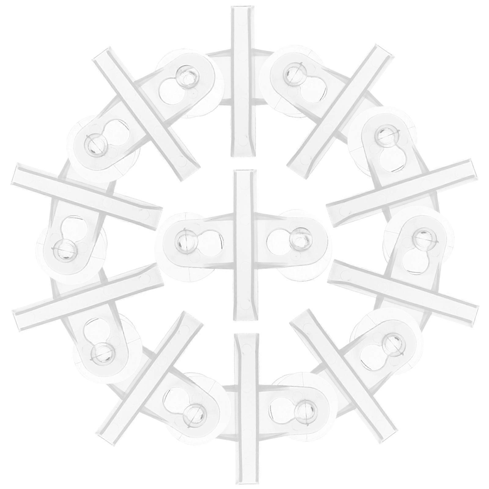 Aquarium Divider Clips with Suction Cups for Home Use Transparent Plastic 12 Pieces