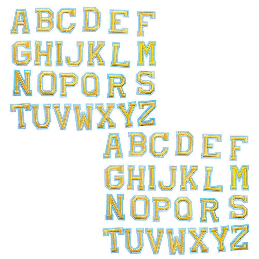 Letter Patches For Clothing 52Pcs Iron On Embroidered Alphabet Patches For DIY Enthusiasts Multi Color