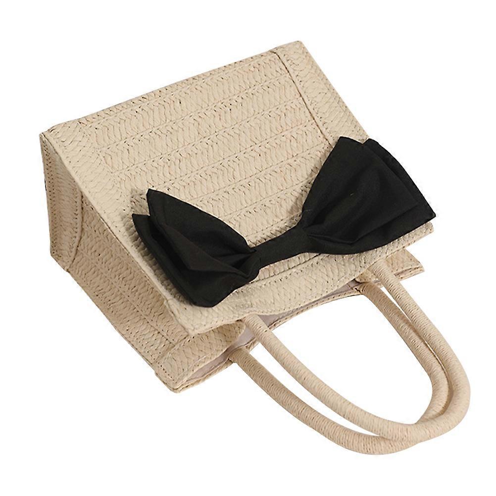 Beige Large Capacity Woven Straw Bag for Storage Use Lightweight and Trendy Perfect for Daily Life