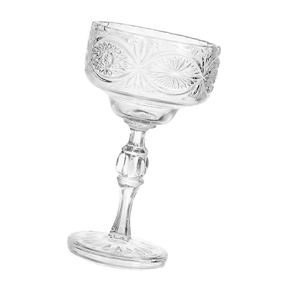 Glass Mug for Ice Cream, Dessert & Pudding Relief Patterns, Comfortable Round Edge, Simple & Stylish Design