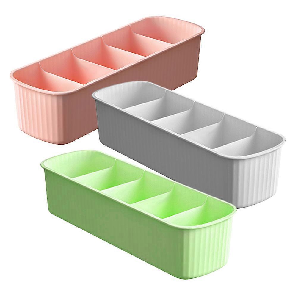 3pcs Multi Use Wardrobe Storage Box for Underwear, Socks & Accessories – Breathable Organizer with Compartments, Drawer Divider for Closet & Desktop