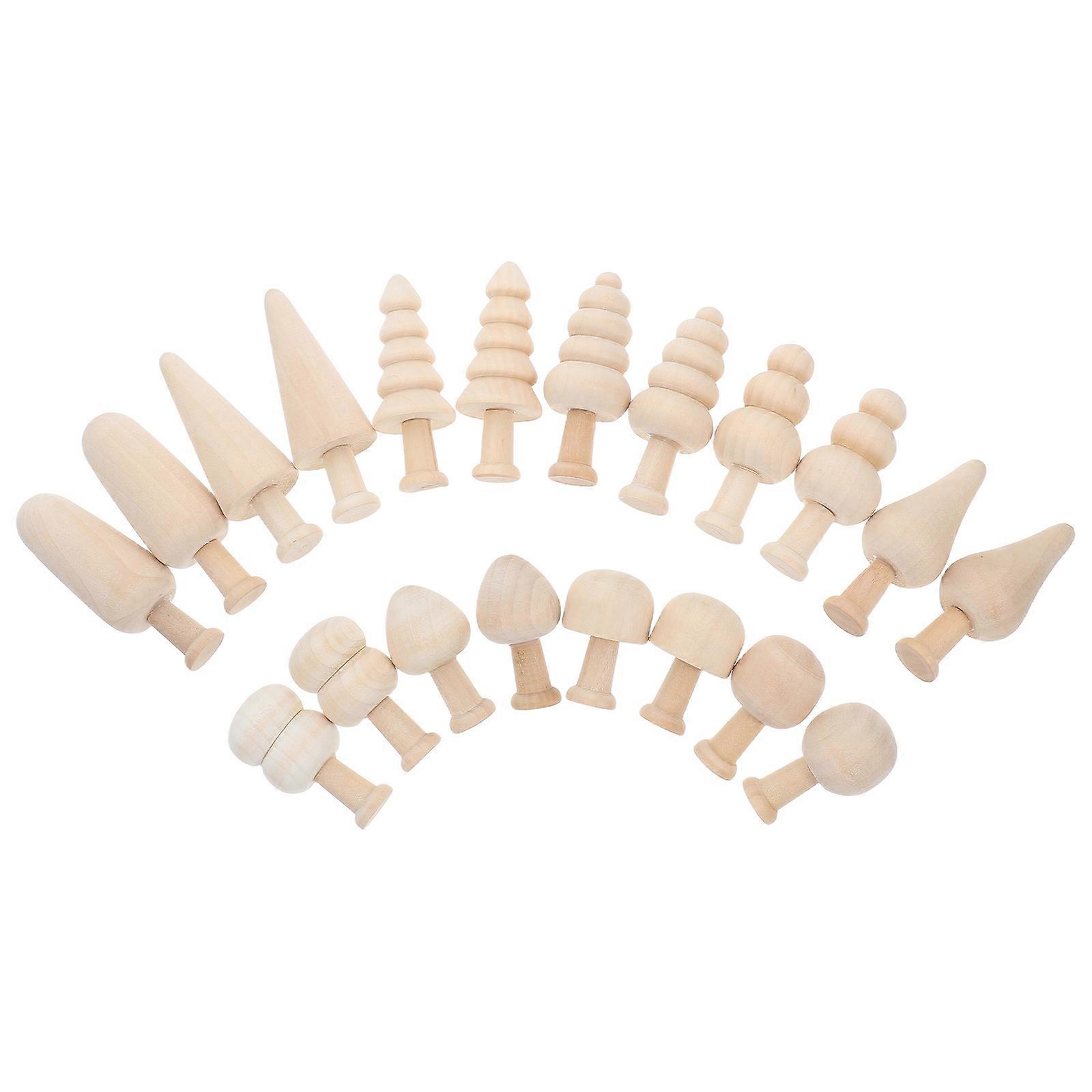 DIY Mini Wooden Trees 80 Pcs Perfect For Easter Children Craft Time 7.5X2.5Cm Creative And Fun