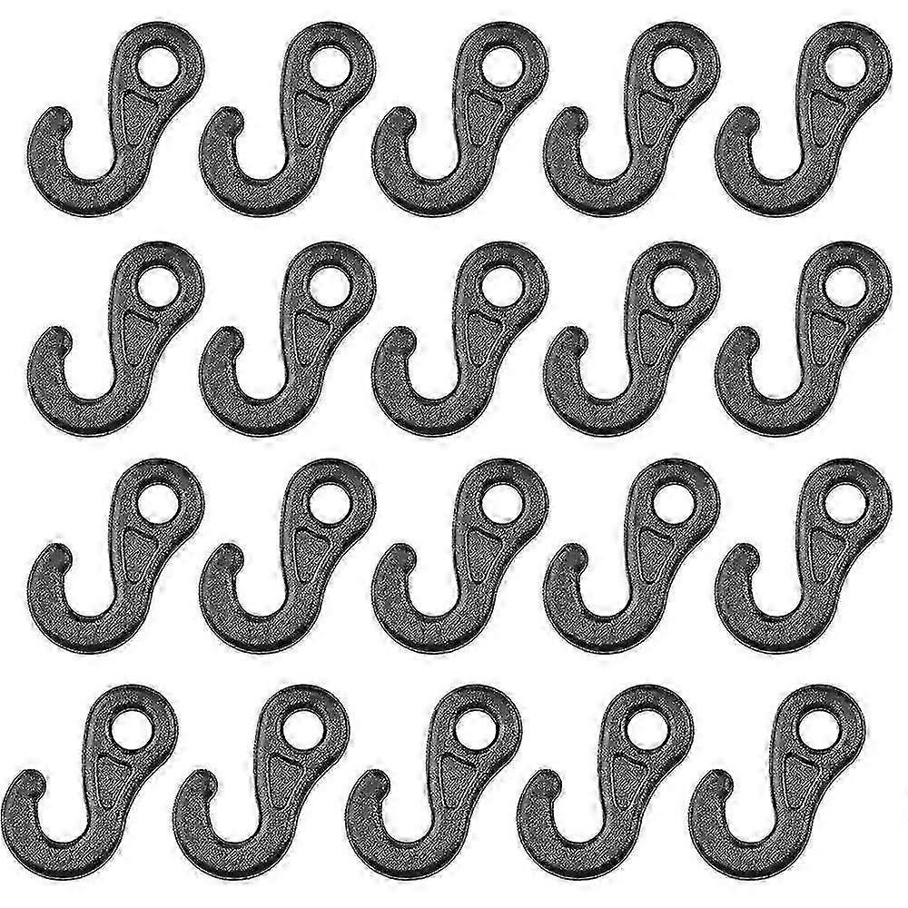 20 Stainless Steel Tent Hooks for Camping Canopy and Cord Management