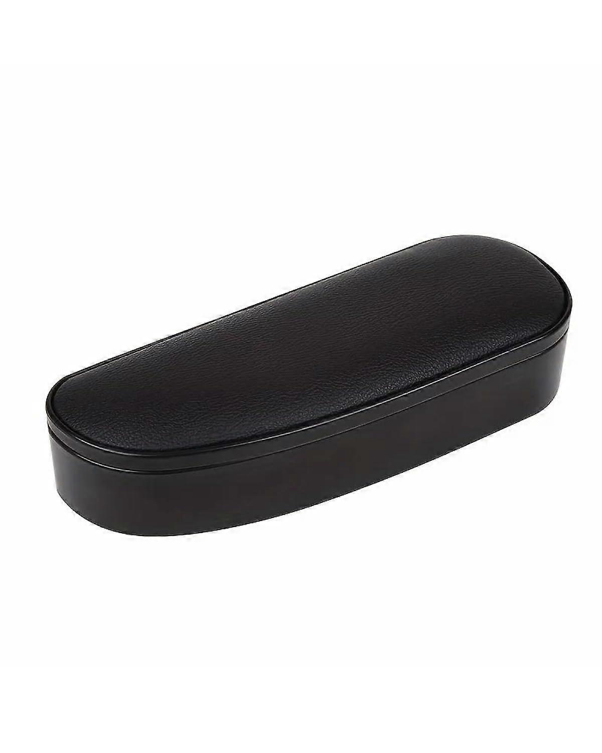 Center Armrest Car Retractable Storage Box Adjustable Height Expandable (Black)