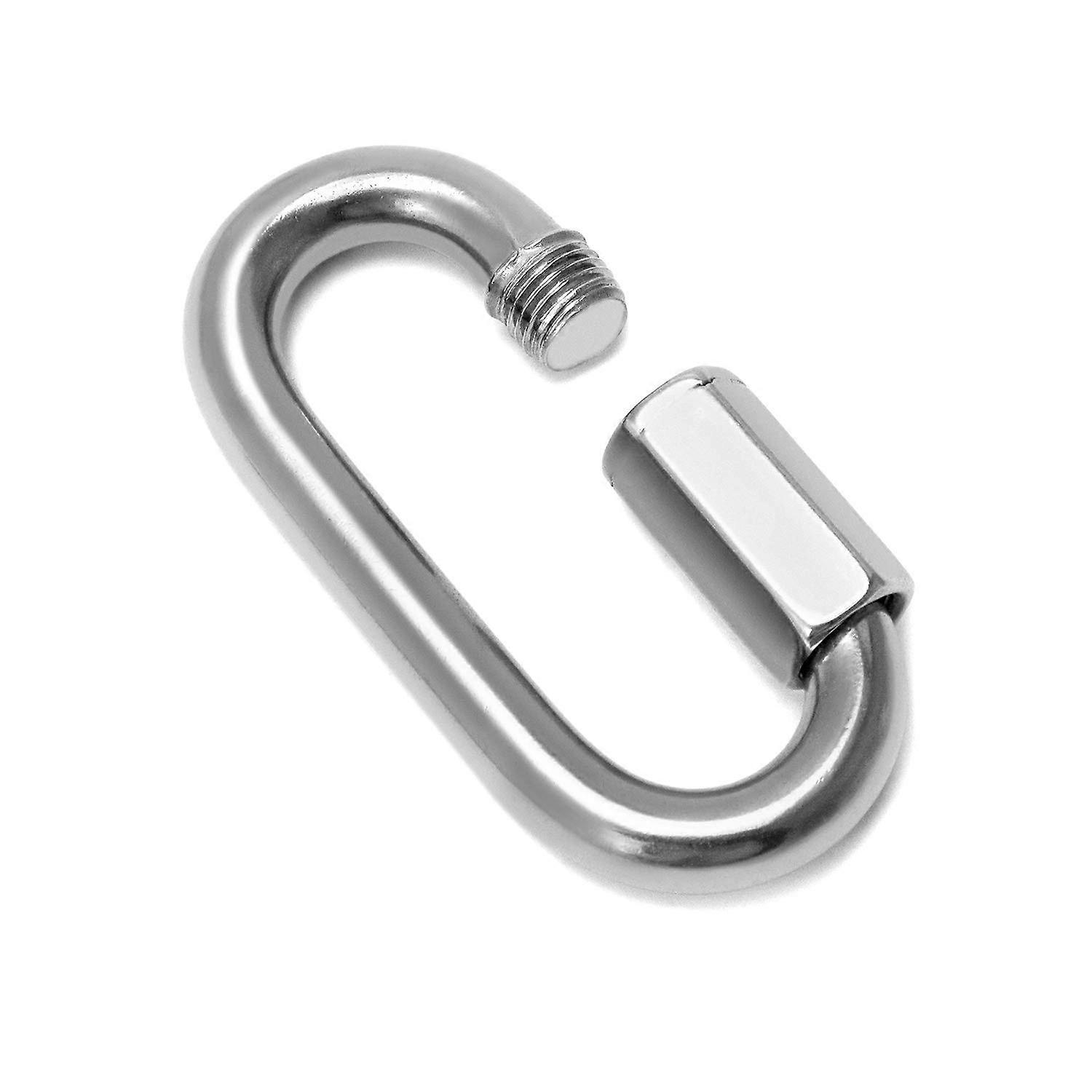 Quick Link M12 chain connector, 304 stainless steel heavy-duty D-lock, suitable for outdoor travel equipment