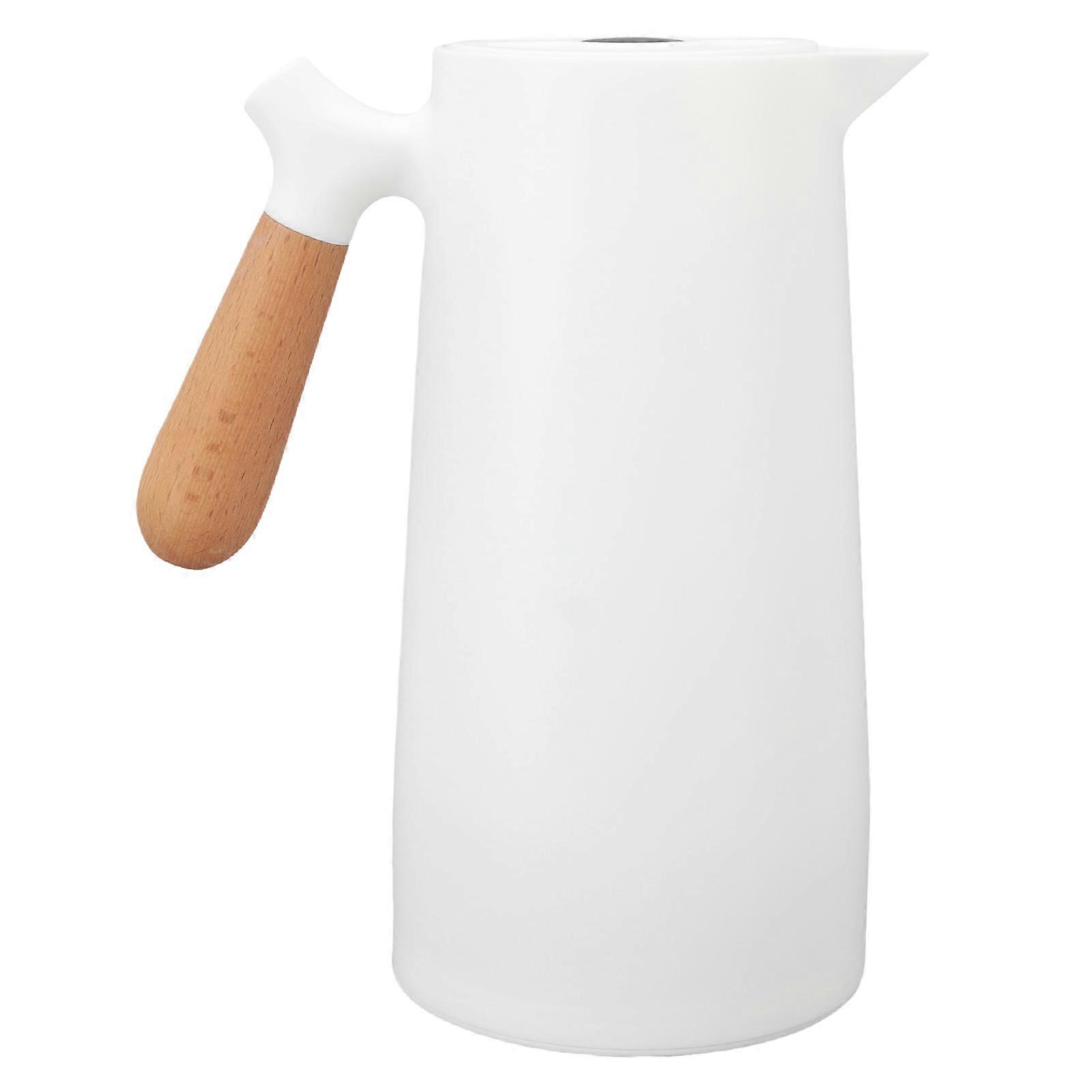 1L large capacity coffee maker with detachable wooden handle, intelligent temperature measurement, thermal insulation