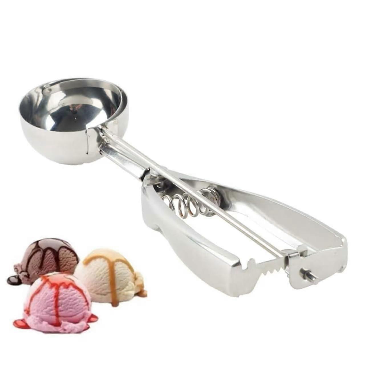 Ice Cream Scoop Stainless Steel Multi-Use Cookie Scoop Meatball Scoop Melon Ball Scoop 6 Cm Large