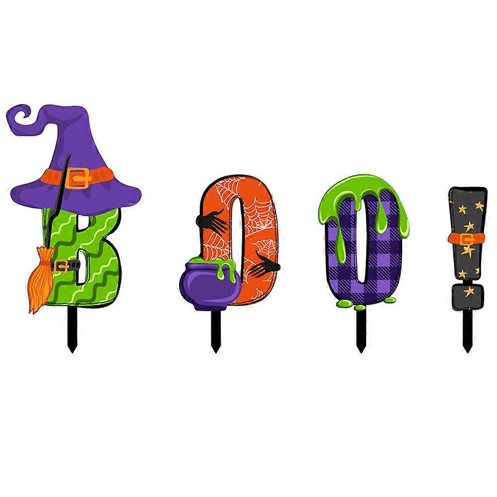 Απόκριες αυλή σημάδι ακρυλικό υπαίθρια διακόσμηση κήπος χρήση ανάμεικτο χρώμα για 4Pcs