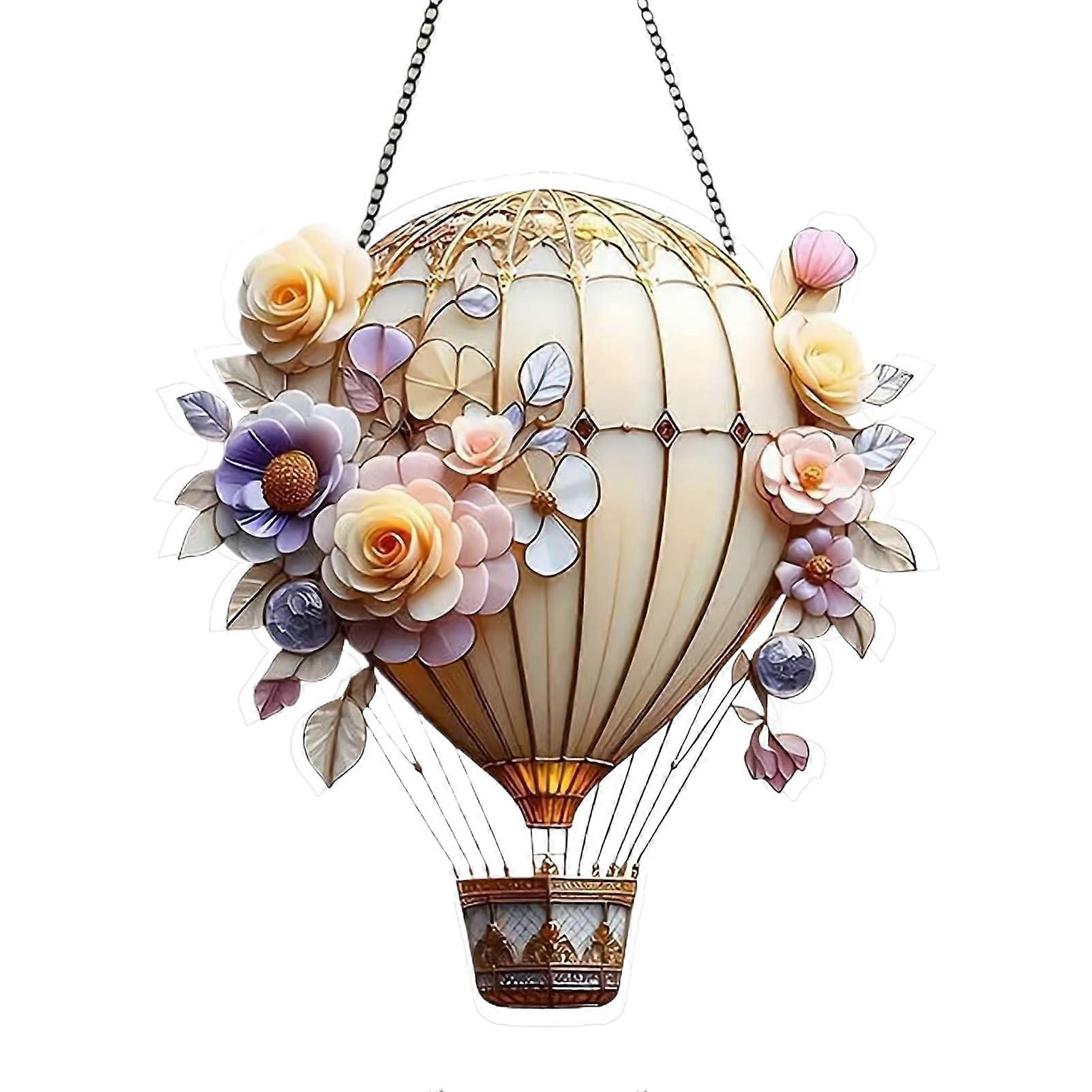 Hot Air Balloon Lantern, Stylish Acrylic Design for Window Door Garden