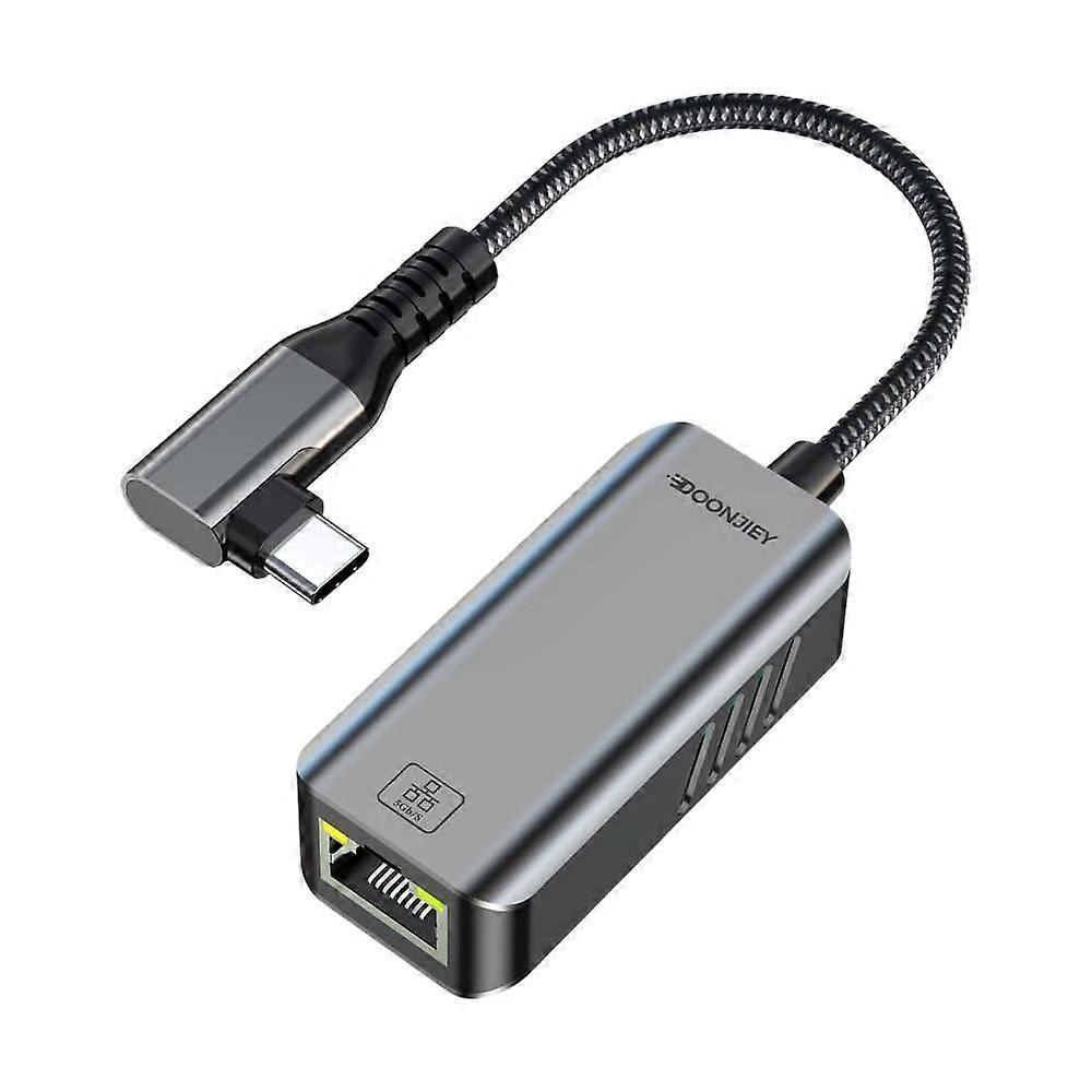 Type-C Elbow to RJ45 HUB Adapter