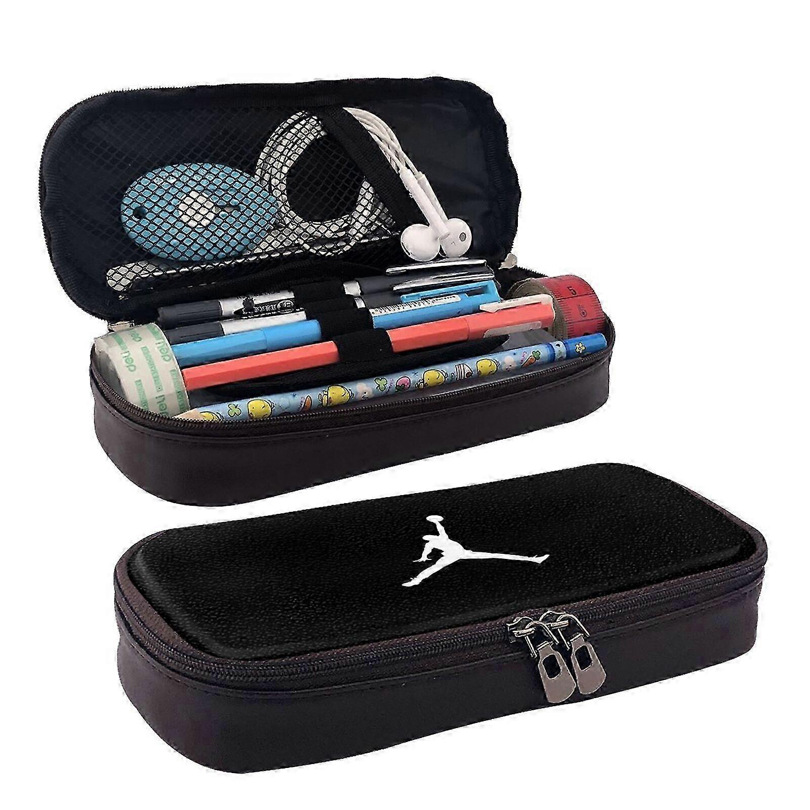 h7 Michael Jordan Pencil Case Μοντέρνα δερμάτινη θήκη PU για το σχολείο και την εργασία Essentials y7