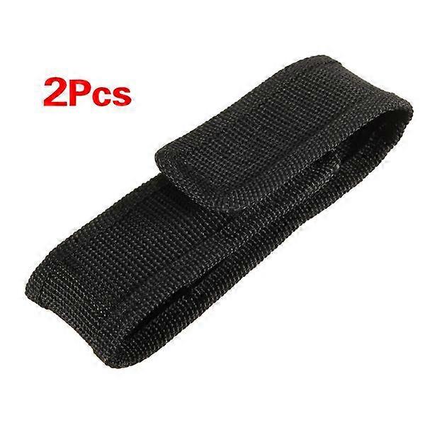 2pcs 13cm Black Nylon Holder Belt Pouch Case Bag for LED Flashlight Torch