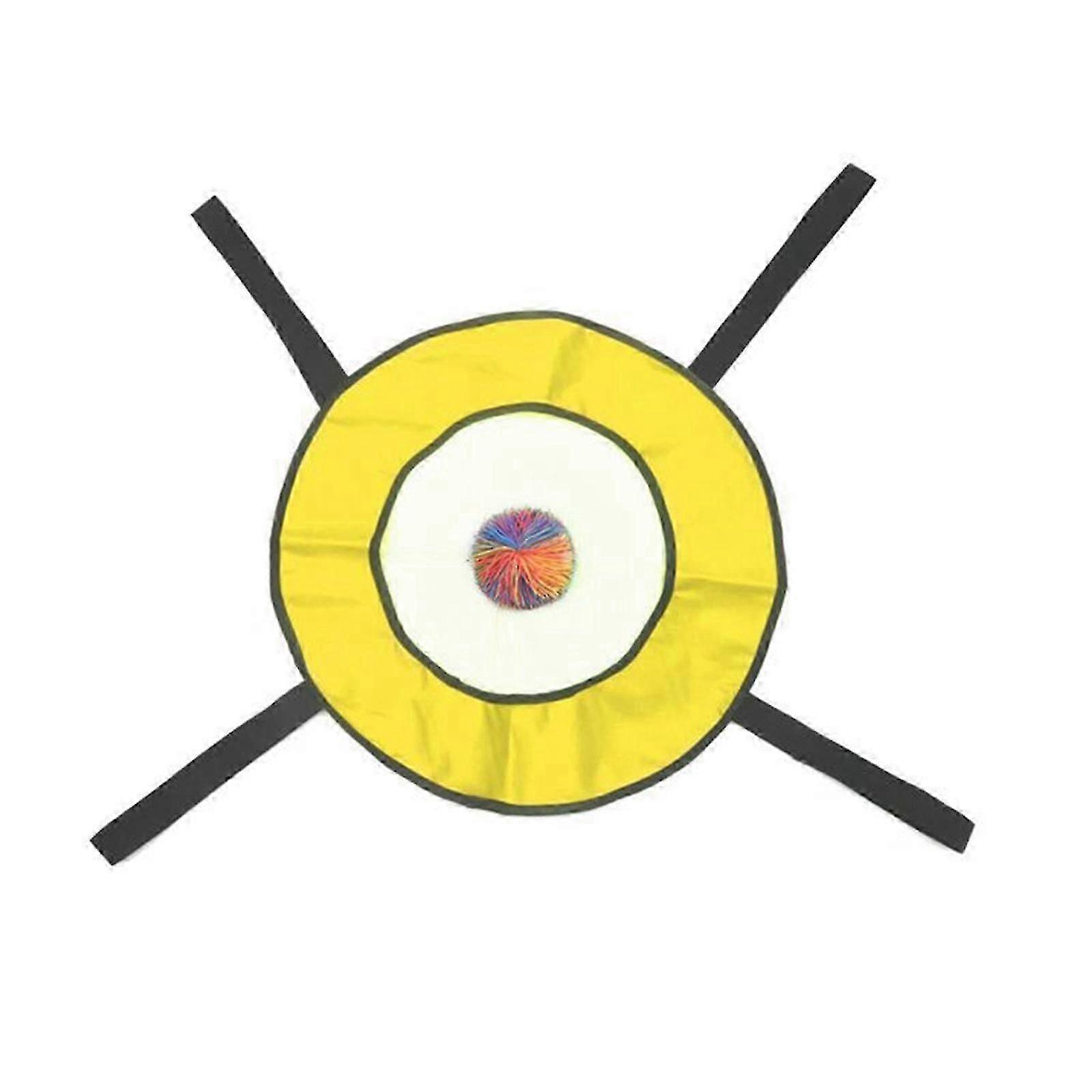 Interactive Toss and Catch Sport Toy Tailgating Roundnet Game Outdoor Bouncy Children Net Bag Toy Catch Game Lawn Game Yellow well
