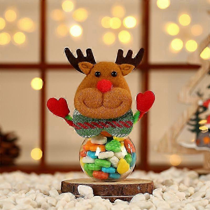 Christmas Candy Jar Clear Lovely Cookie Storage Jar Round Bottle Sa...
