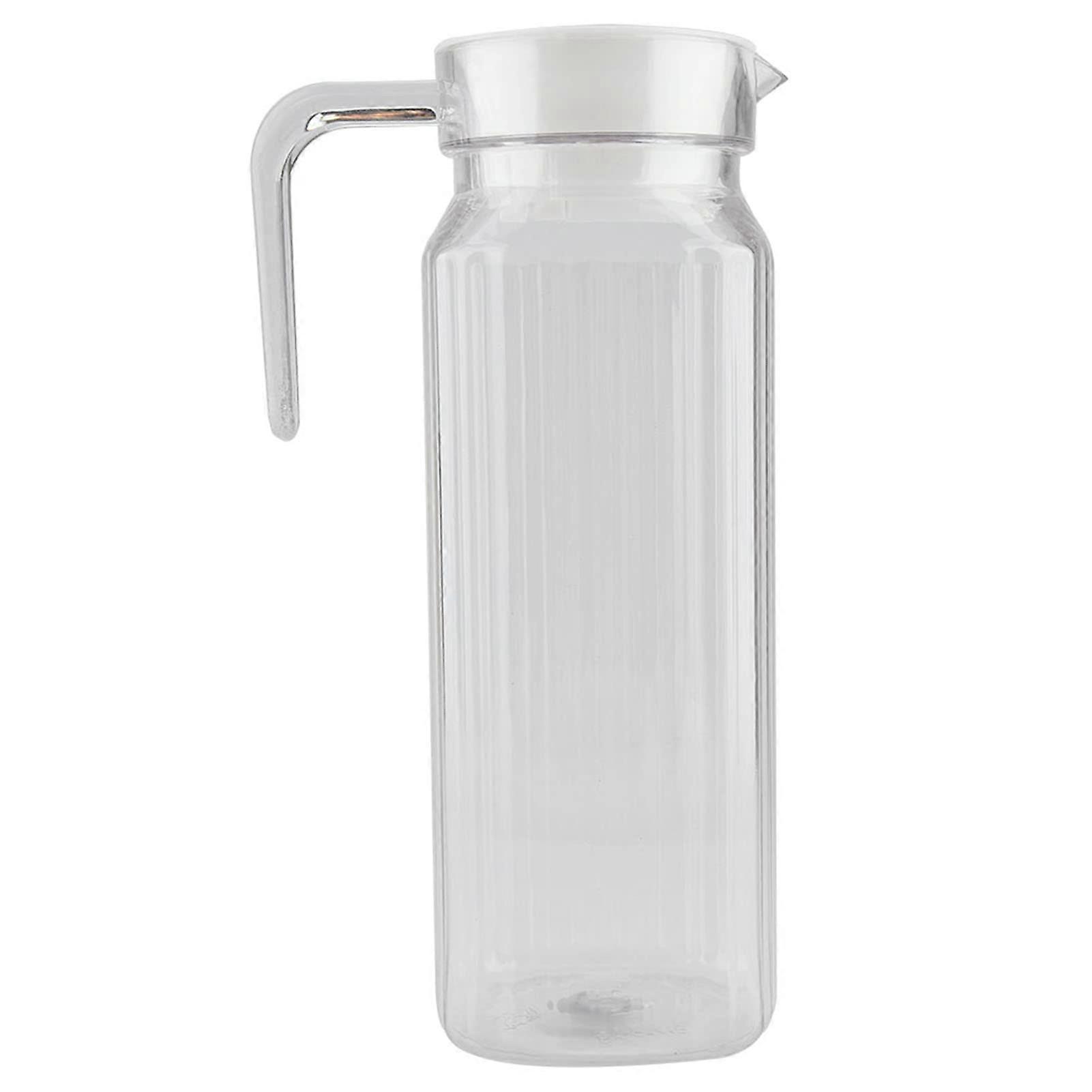 Pitcher With Lid, Acrylic Water Pitcher 1100ml, Filter Lid Spout Carafe For Cold Water