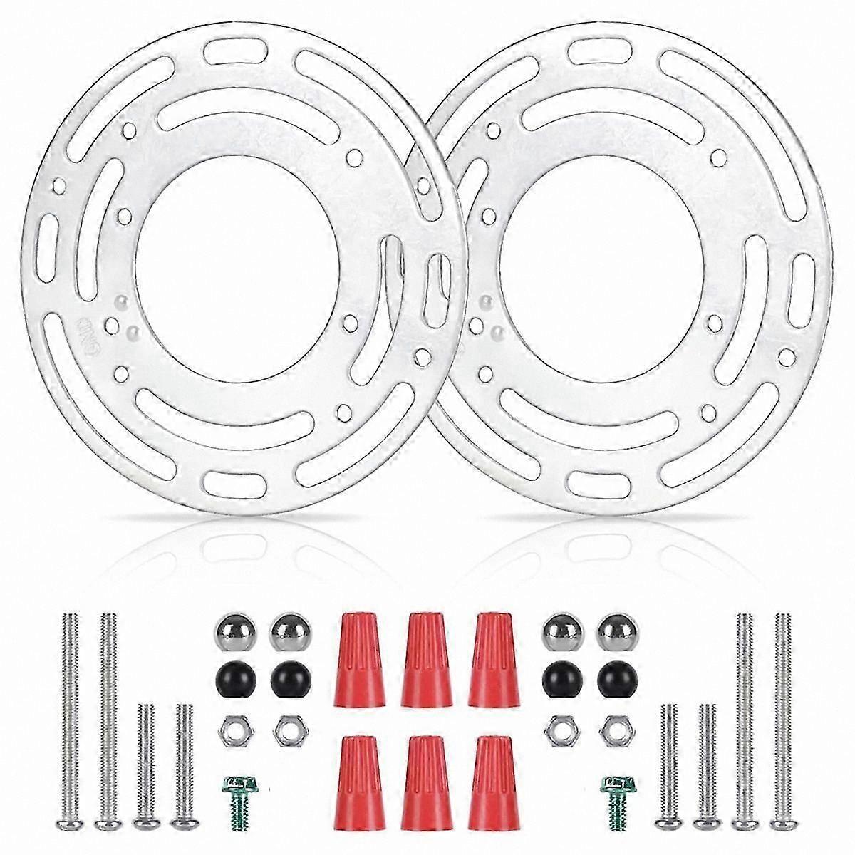 2-Pack Mounting Brackets for Light Fixtures, Ceiling and Wall Light Installation Plates with S