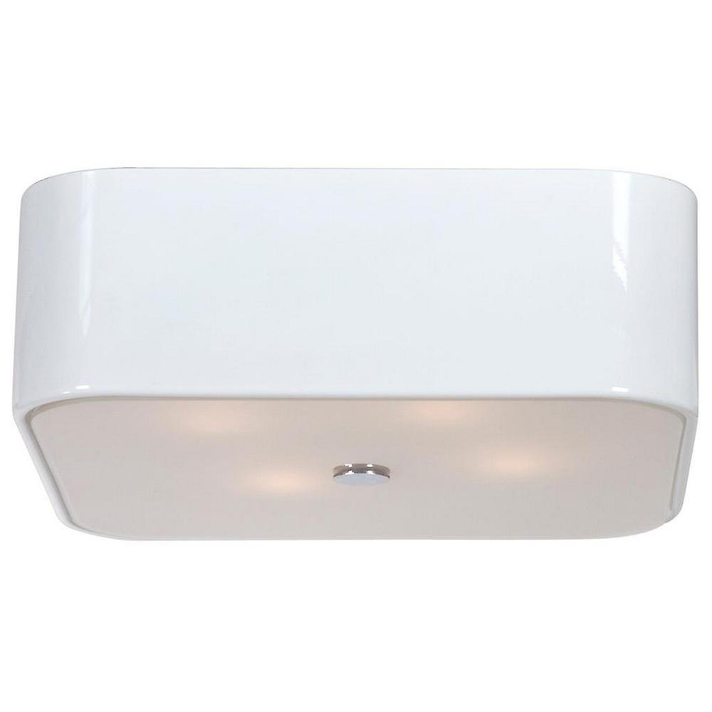 Quadro Cylindrical Ceiling Light White