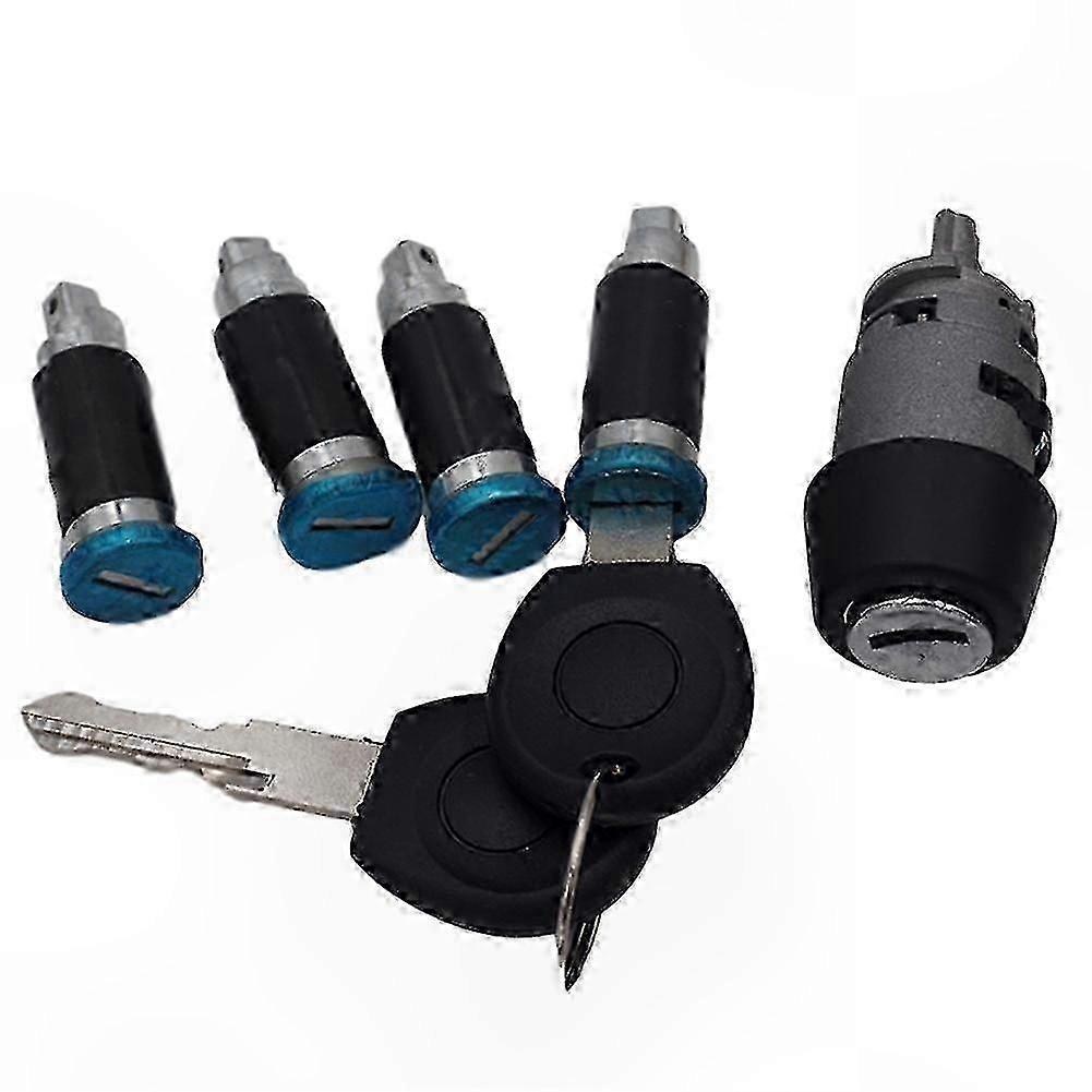 Ignition Switch Kit with 4 Door Lock Barrels and 2 Keys for Transporter Double Barn Doors 1990-2003