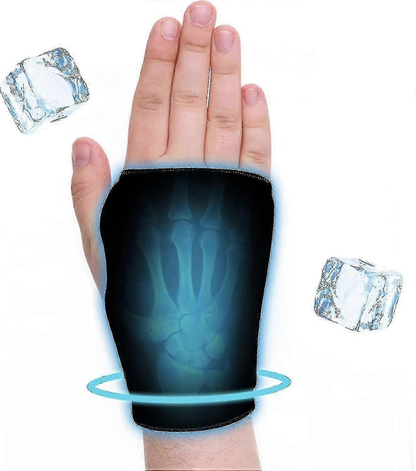 手首のアイスパック、ホットコールドコンプレスセラピー用のソフトジェルアイスパックは、ほとんどの男性にフィットし、手根管の痛みの緩和、関節炎、腱炎、スポーツ傷害、D