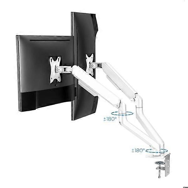 Table Support - OCIODUAL - TOOQ DB4132TNR-W - Neutral - 17" to 32" - VESA 75x75/100x100