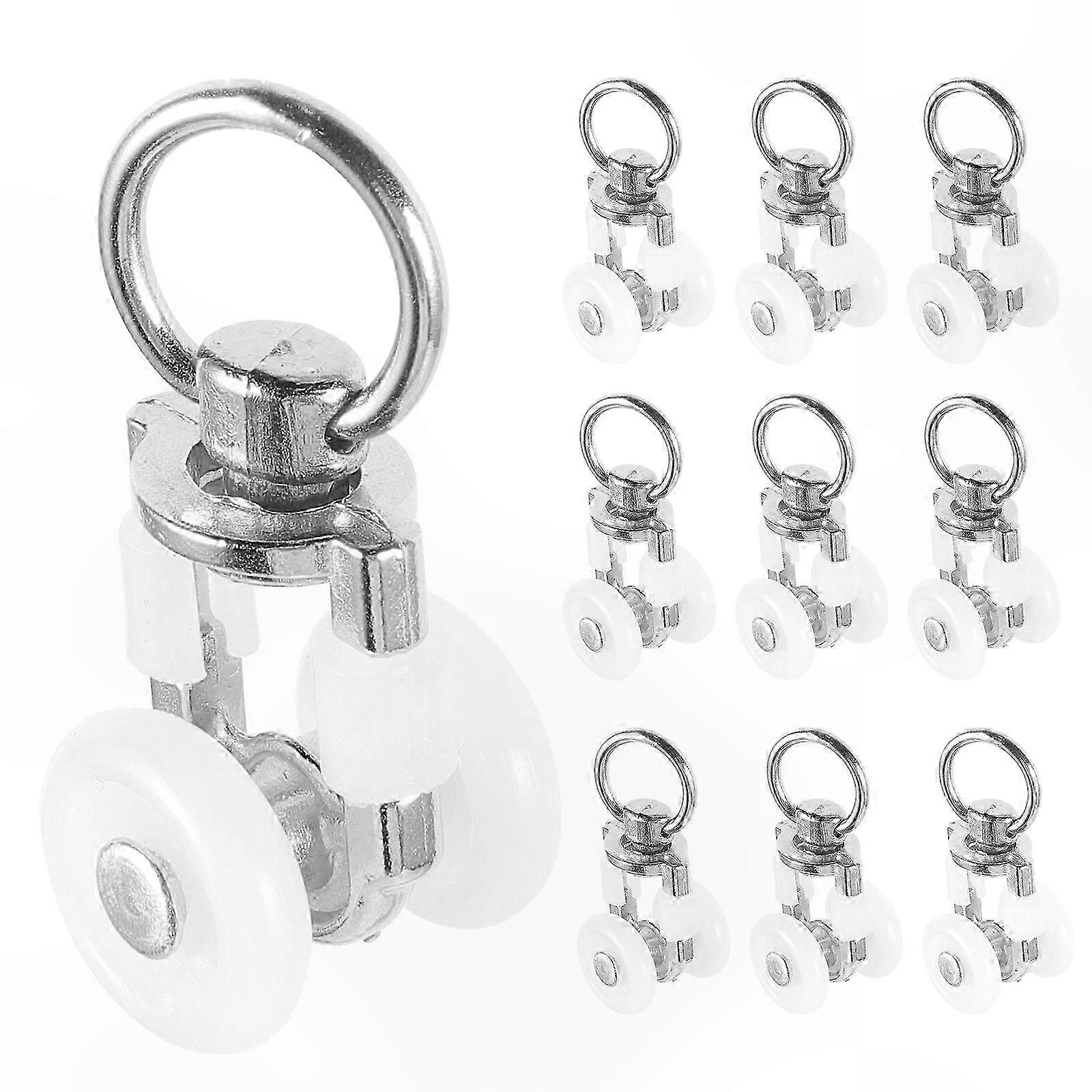 Double Wheel Curtain Track Rollers - 20 Pack Glide Rollers for Rail Systems