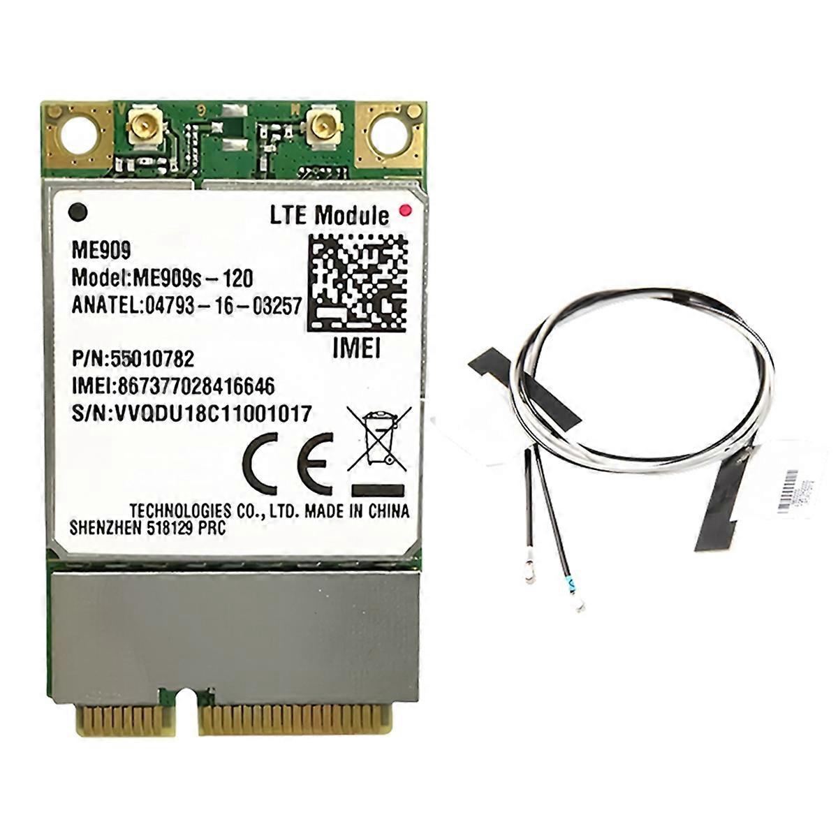 ME909S-120 Mini Pcle 4G Module+2XAntennas LTE (FDD) 4G WCDMA GSM IPV4 IPV6 Wireless 4G Adapter