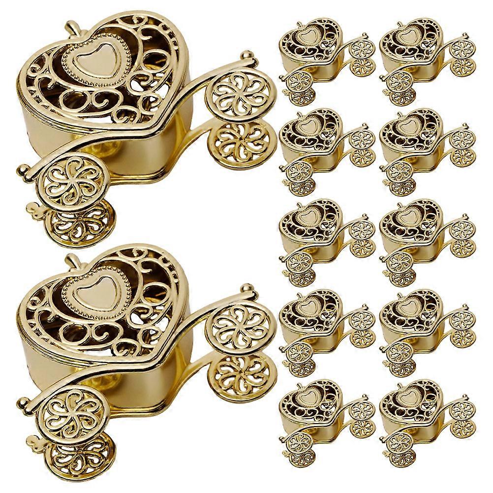 South Pumpkin Carriage Candy Box for Storage Use 12Pcs Heart-Shaped Treat Containers
