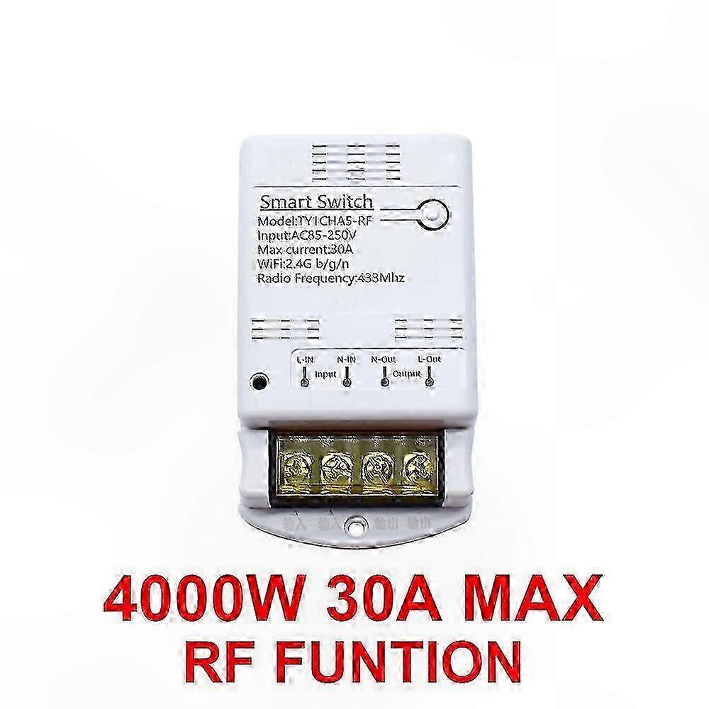 Smart WiFi Circuit Breaker, 20A/30A AC 85-250V, 4000W/6000W, App Control Timer Switch for Home Automation