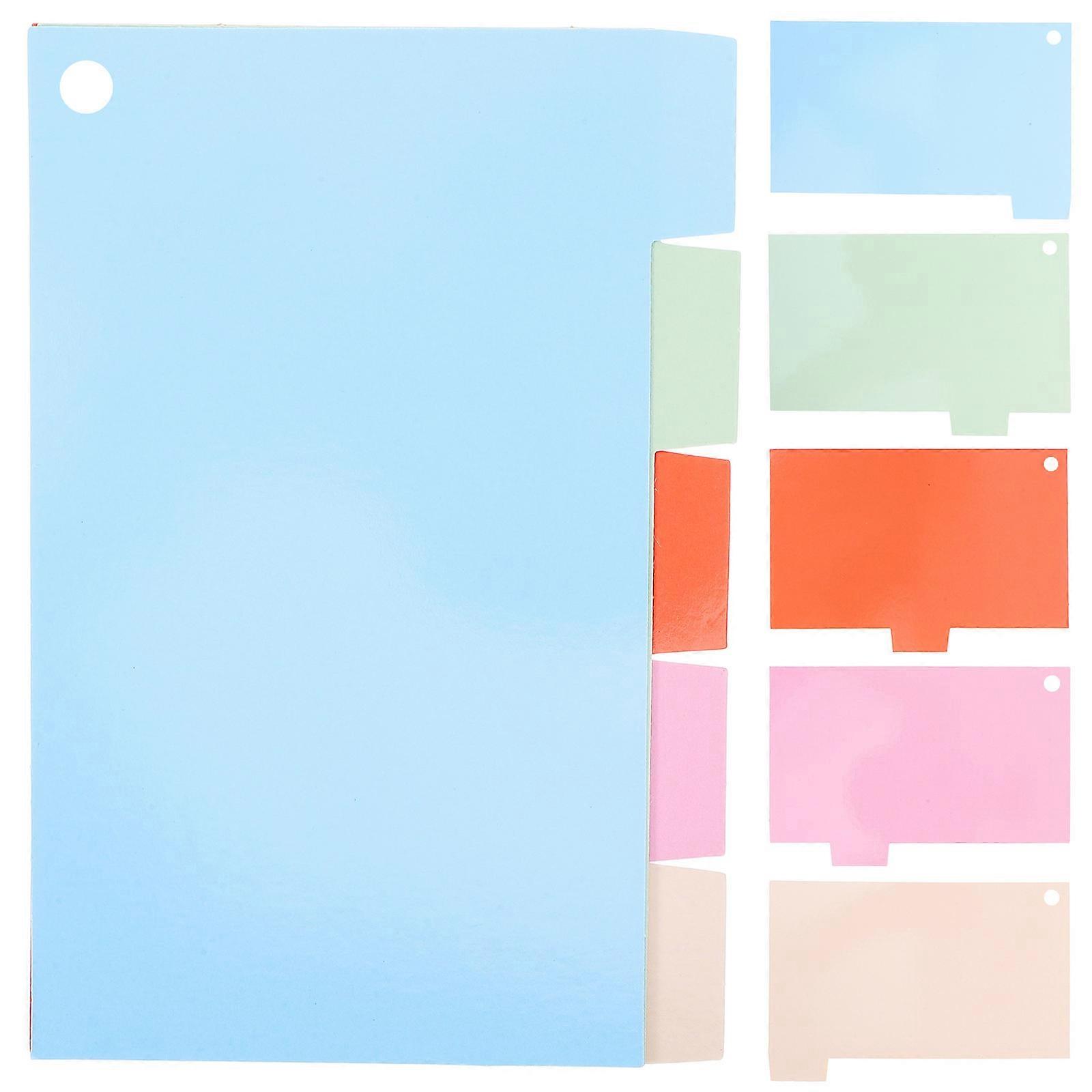 Assorted Color Paper Notebook Dividers for Decoration 15 Sheets