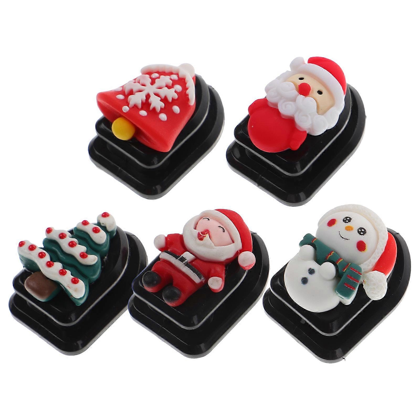 Small Adhesive Hooks 5Pcs Assorted Color Plastic Durable Hanging Car Hanger for Car Use