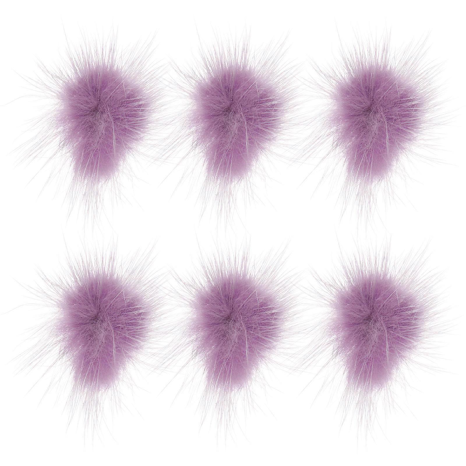 6Pcs Magnetic Nail Decors For Nails Using Pompom Shape In Pink Color For Creative Nail Art Decoration Styles