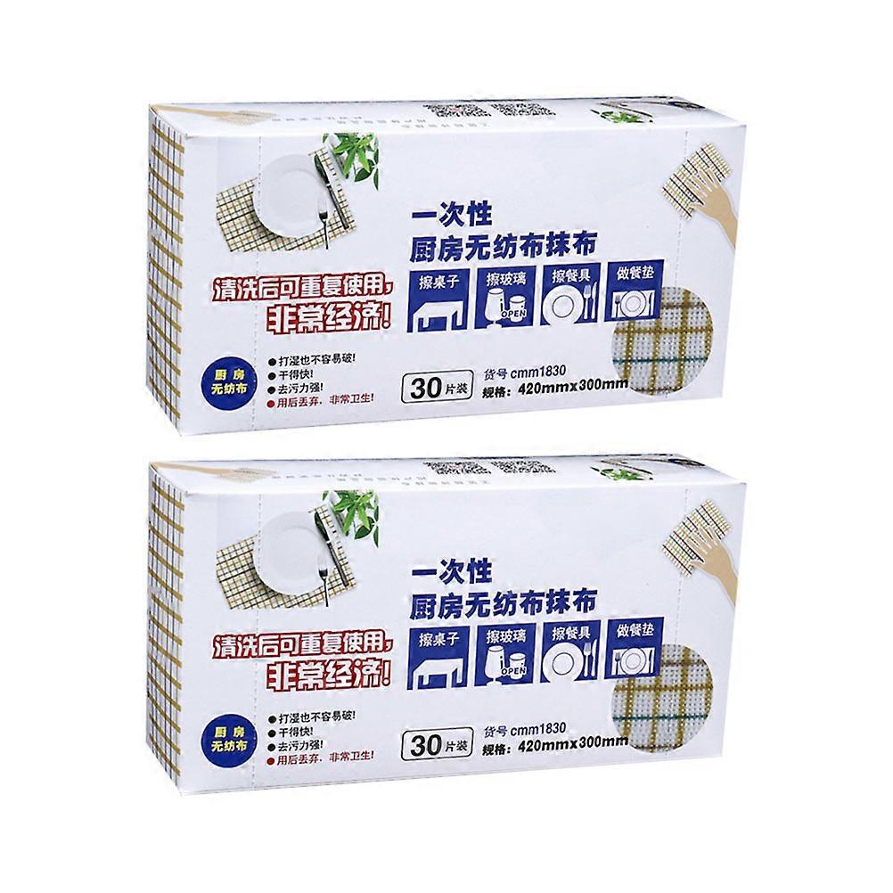 Multi Purpose Dishcloth Disposable Dishwashing Cloth for Household Chores Assorted Color Fabric Providing Cleaning Function with 60Set