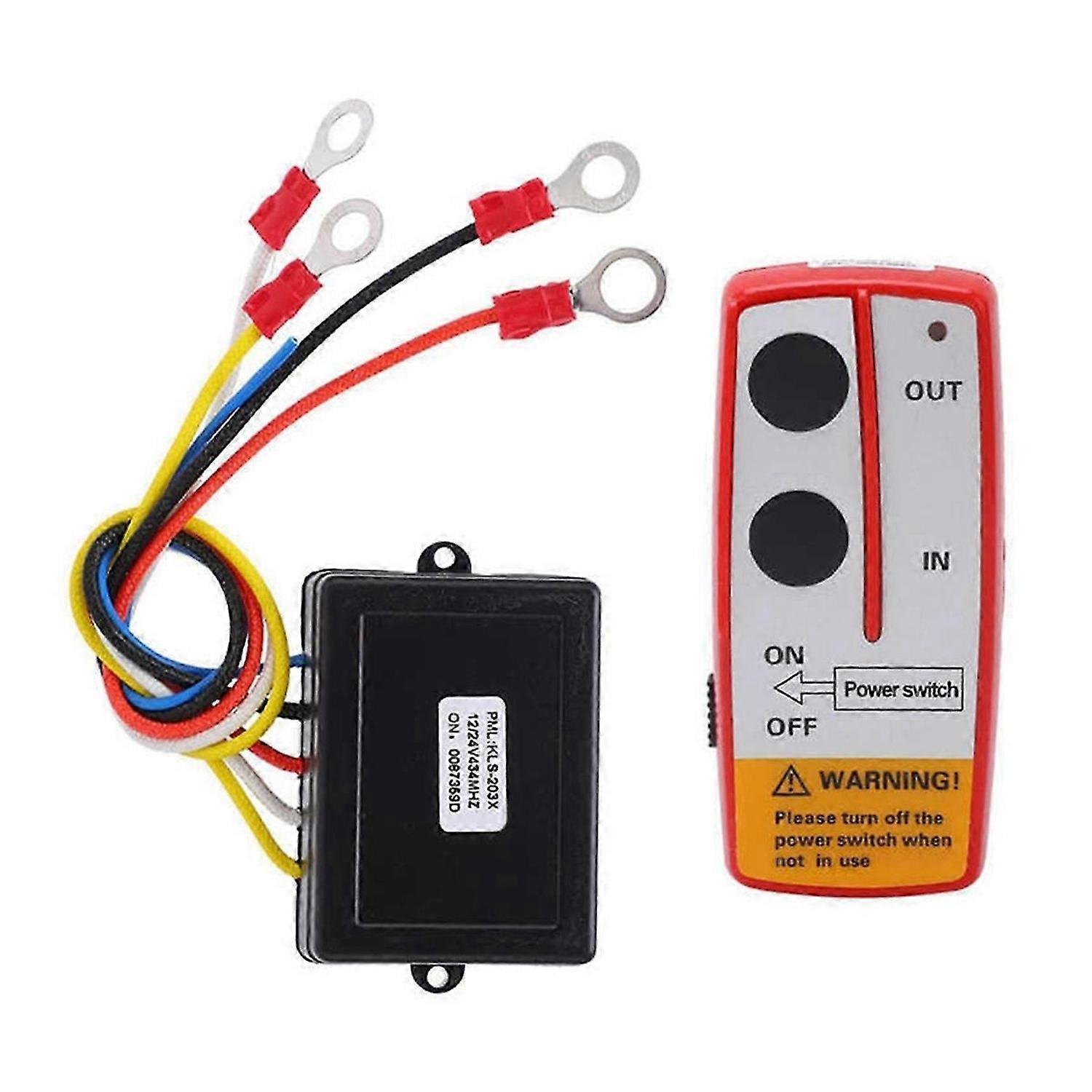 Universal Winch Wireless Remote Control Switch Kit with Receiver for Truck ATV SUV