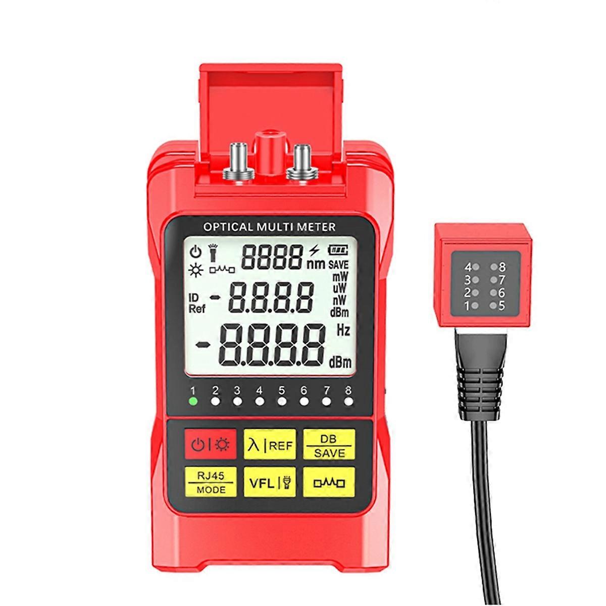 Fiber Optic Optical Power Meter 100MW RJ45 Tester -70-+10dbm Mini Optical Power Meter Network Light